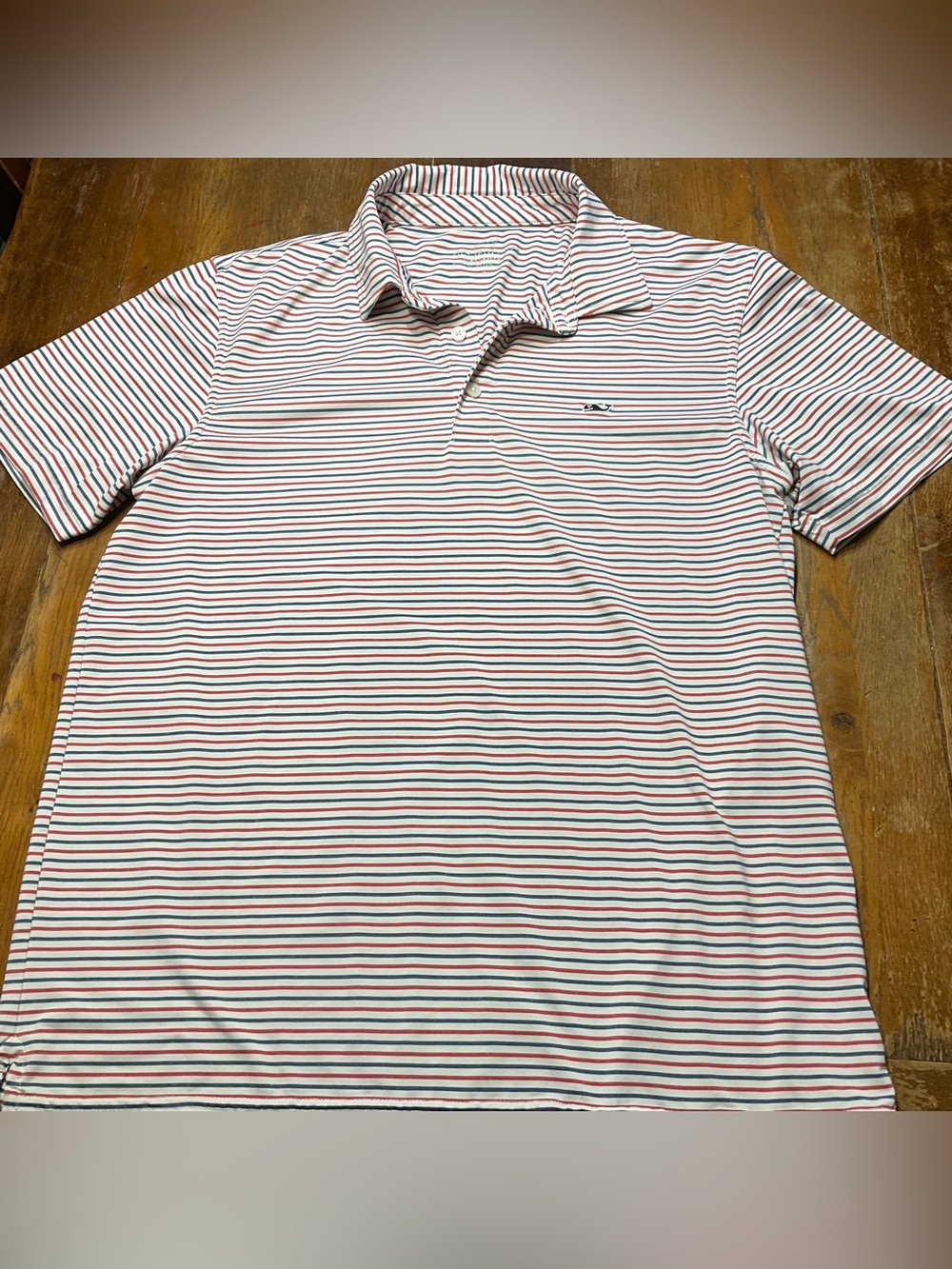 Vineyard Vines Golf Polo Performance Red White Blue Patriotic USA Men Sz S *Read